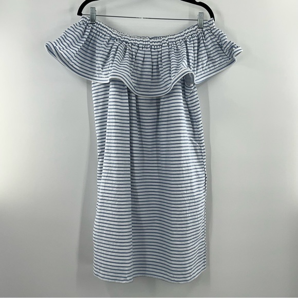 Line & Dot NWT Lea Ruffle Mini Dress in French Blue size Large - Picture 3 of 7